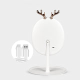 SOGA 2X White Antler LED Light Makeup Mirror TaSOGA 2X White Antler LED Light Makeup Mirror Tabletop Vanity Home Decorbletop Vanity Home Decor