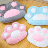 SOGA Blue Paw Shape Cushion Warm Lazy Sofa Decorative Pillow Backseat Plush Mat Home Decor