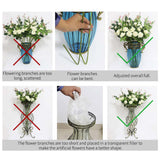 SOGA 85cm Blue Glass Tall Floor Vase and 12pcs White Artificial Fake Flower Set