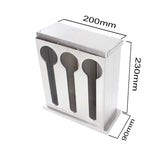 SOGA 2X Stainless Steel Buffet Restaurant Spoon Utensil Holder Storage Rack 3 Holes