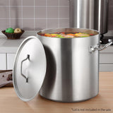 SOGA Stock Pot 21L Top Grade Thick Stainless Steel Stockpot 18/10 Without Lid