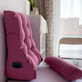 SOGA 2X 45cm Magenta Triangular Wedge Lumbar Pillow Headboard Backrest Sofa Bed Cushion Home Decor