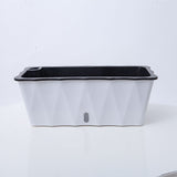 SOGA 2X Large White Rectangular Flowerpot Vegetable Herb Flower Outdoor Plastic Box Garden Decor