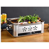 40CM Portable Stainless Steel Outdoor Chafing Dish BBQ Fish Stove Grill Plate