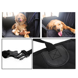 SOGA 600D Oxford Cloth Waterproof Dog Car Cover Back Seat Protector Hammock Non-Slip Pet Mat Black