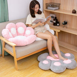 SOGA 2X Pink Paw Shape Cushion Warm Lazy Sofa Decorative Pillow Backseat Plush Mat Home Decor