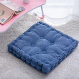 SOGA Blue Square Cushion Soft Leaning Plush Backrest Throw Seat Pillow Home Office Decor