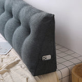 SOGA 4X 100cm Dark Grey Triangular Wedge Bed Pillow Headboard Backrest Bedside Tatami Cushion Home Decor