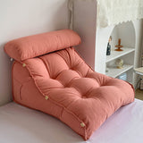 SOGA 45cm Peach Triangular Wedge Lumbar Pillow Headboard Backrest Sofa Bed Cushion Home Decor