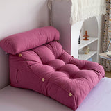 SOGA 45cm Magenta Triangular Wedge Lumbar Pillow Headboard Backrest Sofa Bed Cushion Home Decor