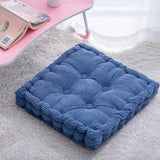 SOGA 2X Blue Square Cushion Soft Leaning Plush Backrest Throw Seat Pillow Home Office Decor
