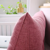 SOGA 2X 120cm Pink Triangular Wedge Bed Pillow Headboard Backrest Bedside Tatami Cushion Home Decor