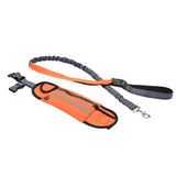 SOGA Orange Adjustable Hands-Free Pet Leash Bag Dog Lead Walking Running Jogging Pet Essentials