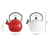 SOGA 2.0 Litre Ceramic Enameled Porcelain Kettle Kitchen Red