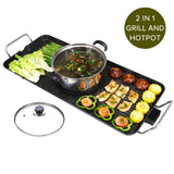 SOGA Electric Steamboat Asian Hot Pot Soup Maker Fondue Teppanyaki Hotpot Grill