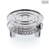 SOGA 2X 28cm Stainless Steel Steamer Insert Stock Pot Steaming Rack Stockpot Tray