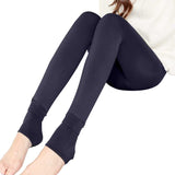 Warm Winter Thick High Waist Slim Skinny Women Leggings Stretchy Pants Blue